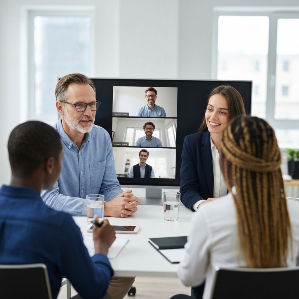 Reunião virtual profissional